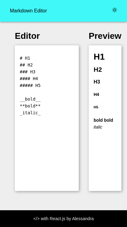 Markdown Editor Preview